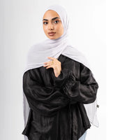 Organza Silk Hijab - Lavender Grey
